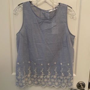 NWT Lightweight embroidered top